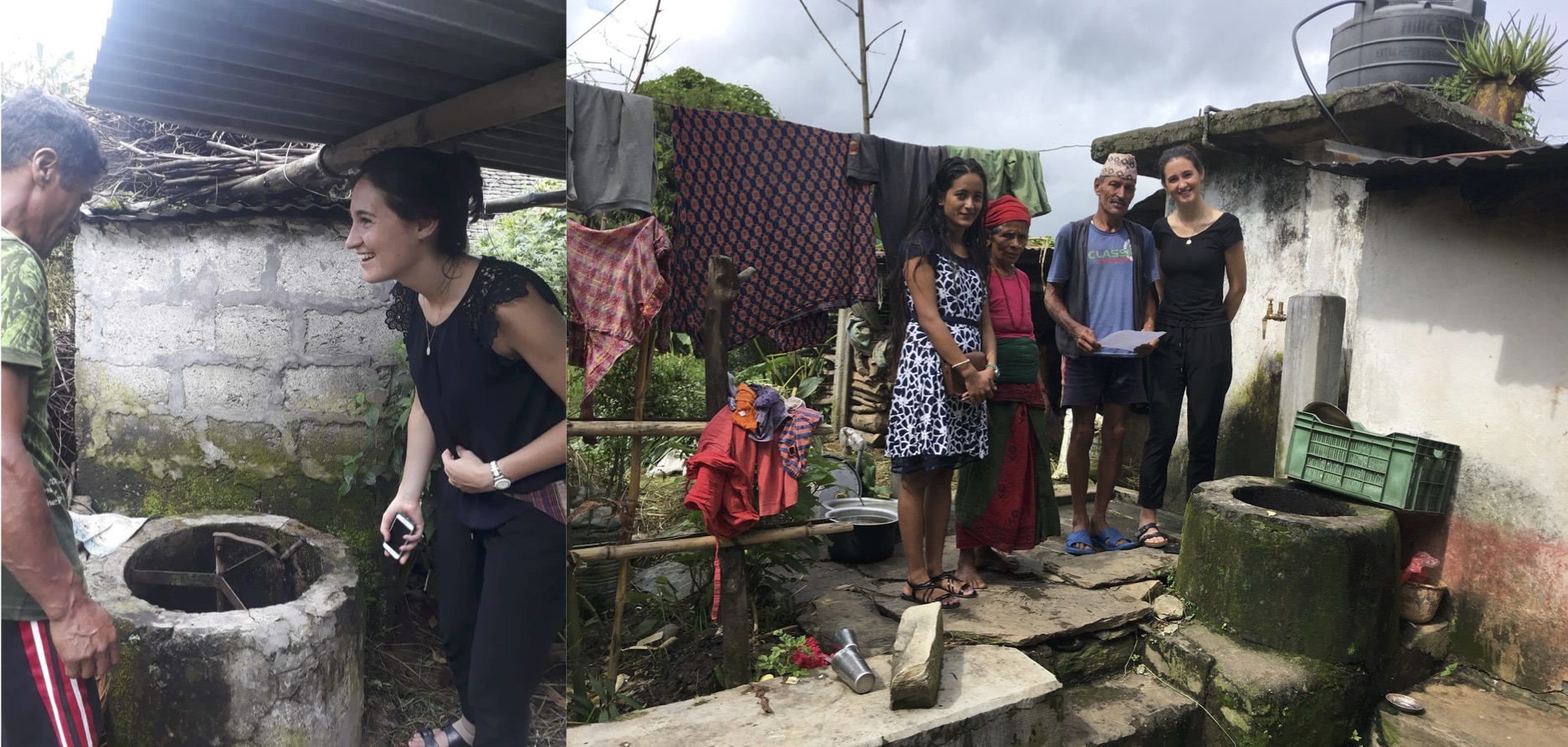 Natalie with adopters of domestic biogas and digesters